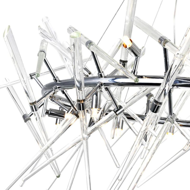 Icicle 12 Light Chandelier With Chrome Finish