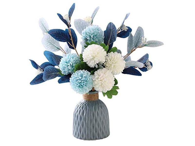 Artificial Hydrangea Flowers Vase Filler Ceramic Flower Arrangements image number 0