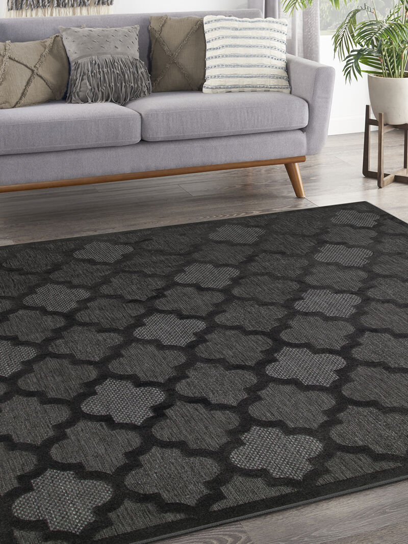 Easy Care NES01 Charcoal/Black 9' x Square Rug