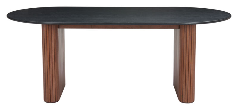 Lassig Dining Table Black & Walnut