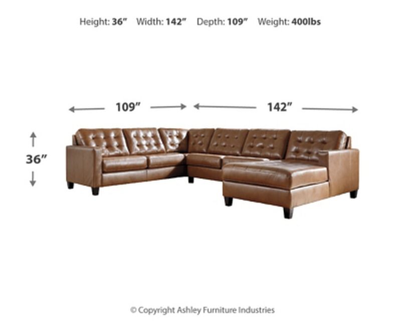 Baskove 4-Piece Sectional with Right Arm Facing Chaise