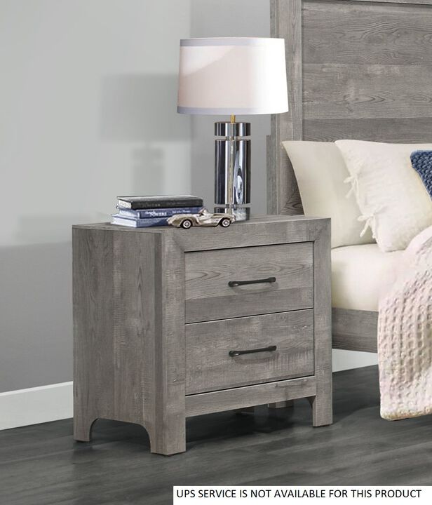 Streamdale Rustic Gray 2-Drawer Nightstand