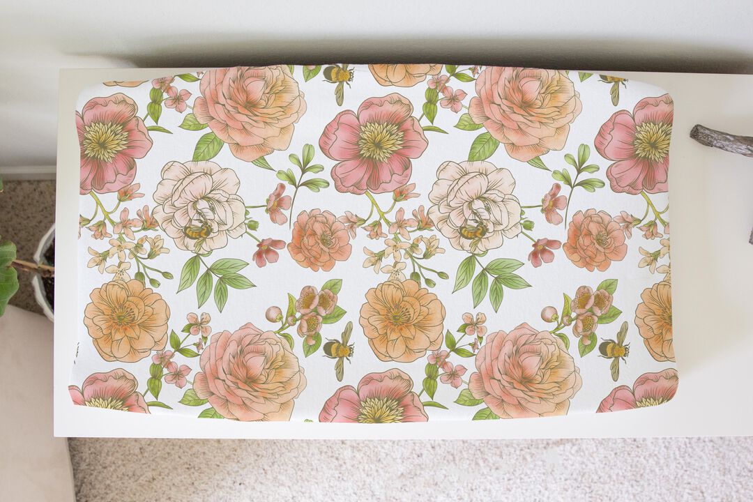 Baby Changing Pad Cover - Botanical Floral