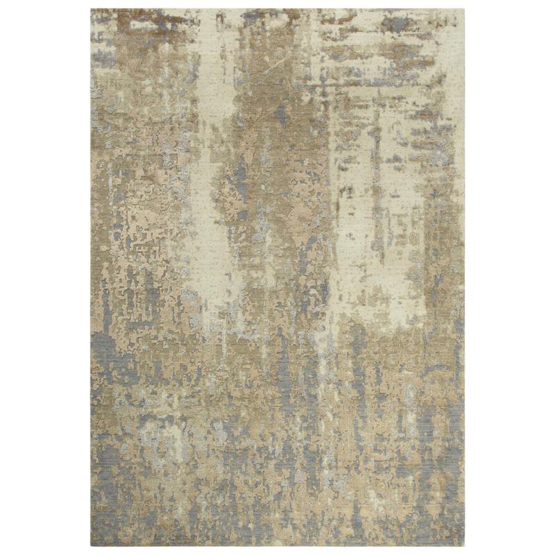 Hybrid Cut Pile Wool/ Tencel Rug, 5' x 8'