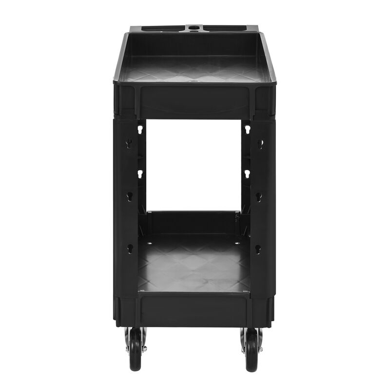 ELEMENT ACE Heavy Duty Two-Shelf Rolling Utility Cart with Locking Wheels, 600 lbs Capacity Service Cart for Garage, Warehouse, Workshop, Indoor and Outdoor Use image number 9
