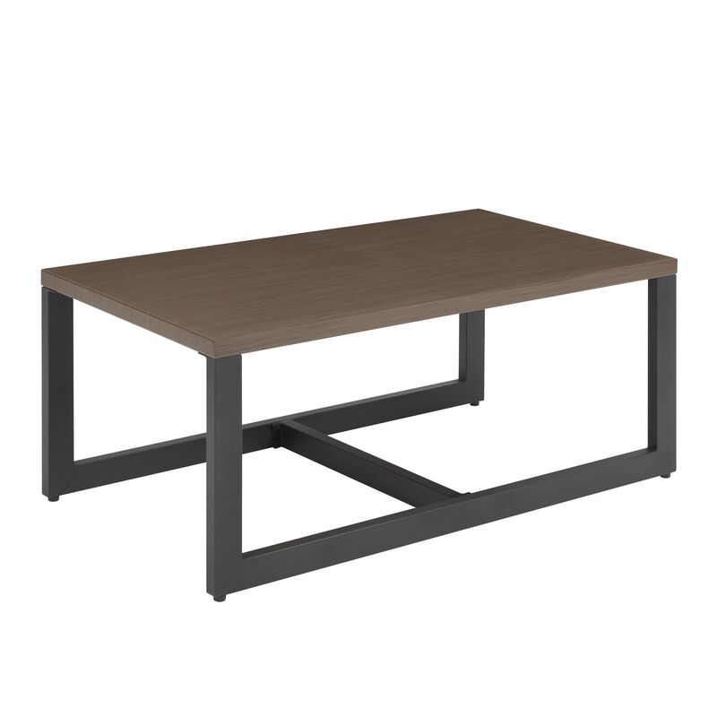 Outdoor Coffee Table，Patio Wooden-Top Coffee Table image number 0