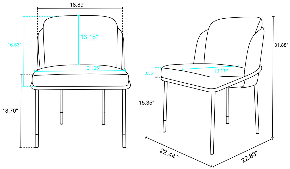 Flor Gray Dining Chair