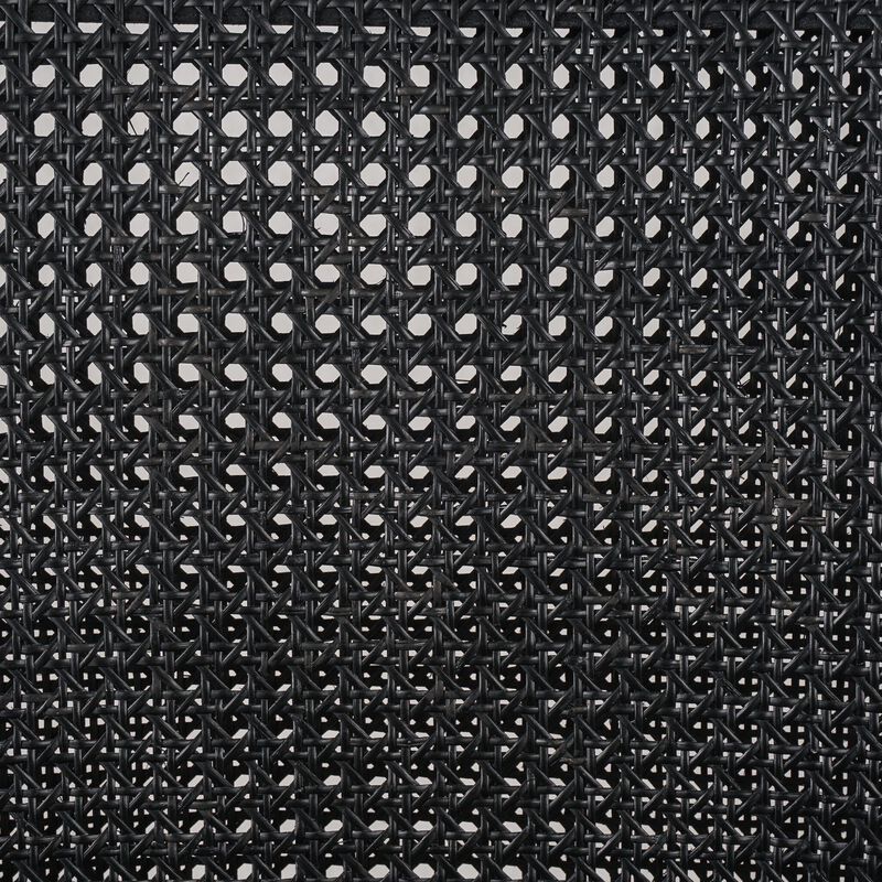 Antonia Cane Armless Leather Counter Stool in Ebony