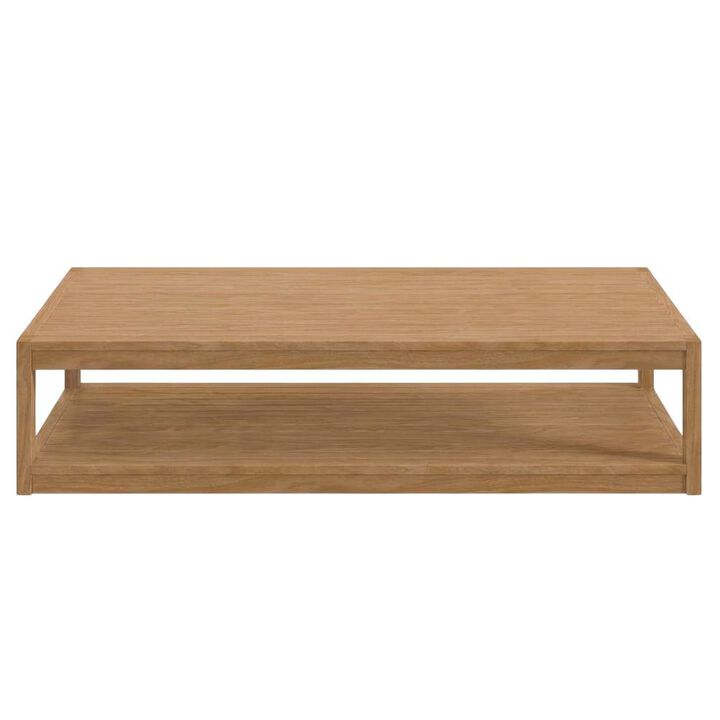 Teak Wood Outdoor Coffee Table With Sturdy Construction And Elegant Design