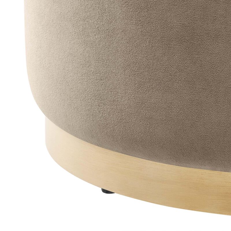 Modway Large 23" Round Performance Velvet Upholstered Upholstered Ottoman image number 7