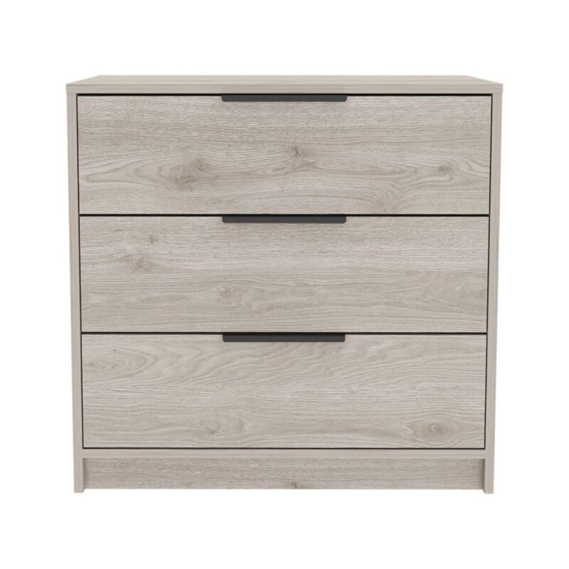 Kaia 3 Drawers Dresser, Superior Top -Light Gray
