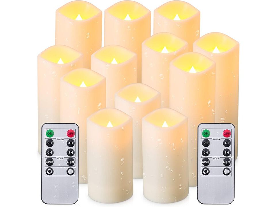 Waterproof Flickering Flameless Candles,Battery Operated Candles