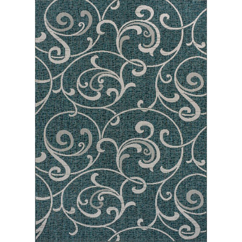 Maribel Traditional Classic All-Over Scroll Indoor/Outdoor Area Rug