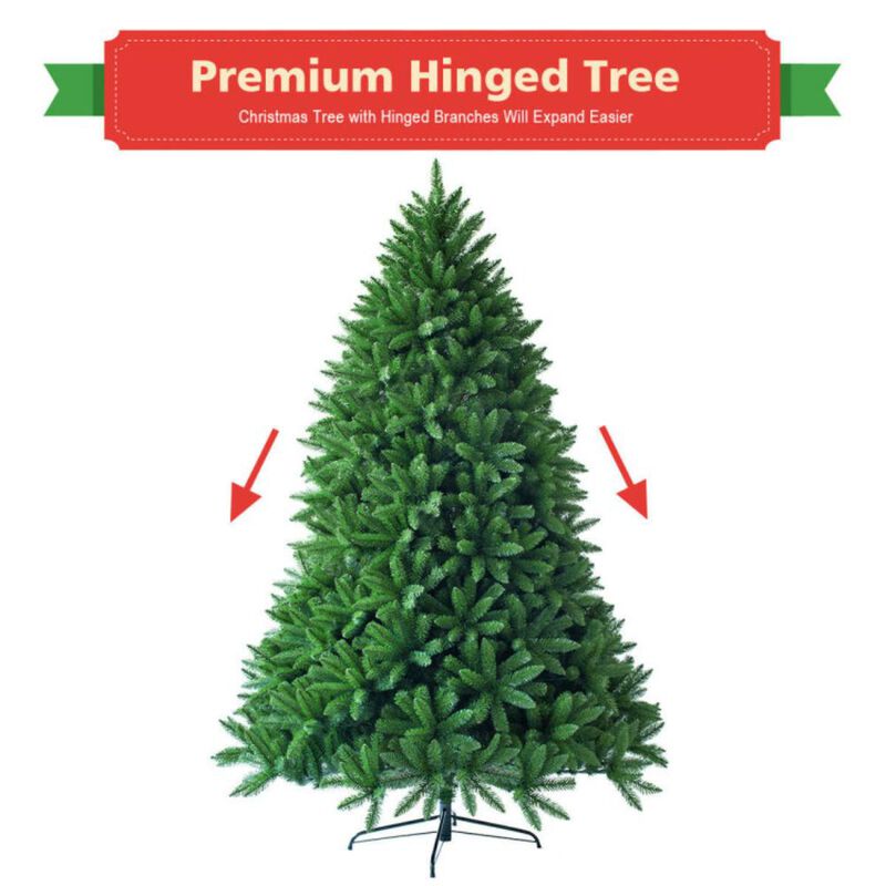 Hivvago 6 Feet Unlit Artificial Christmas Tree with 1250 Branch Tips