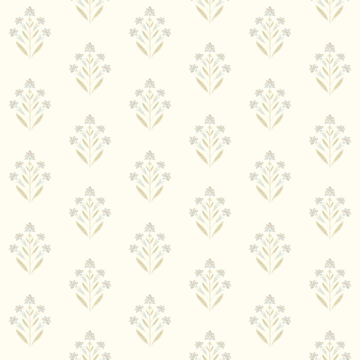 Kova Yellow Floral Crest Wallpaper