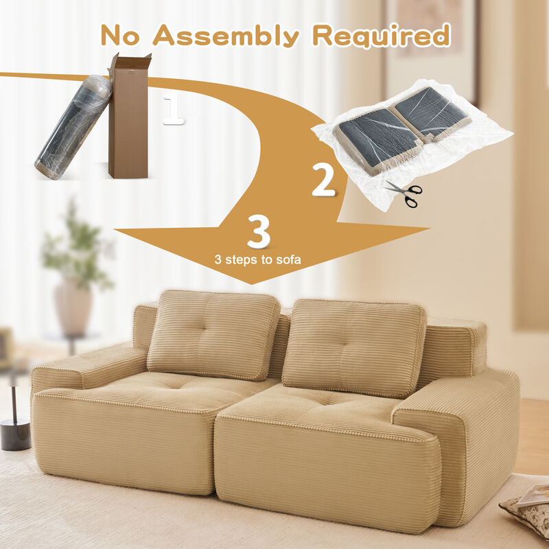 Merax Modern L-Shaped Modular Sectional Sofa for Living Room image number 7