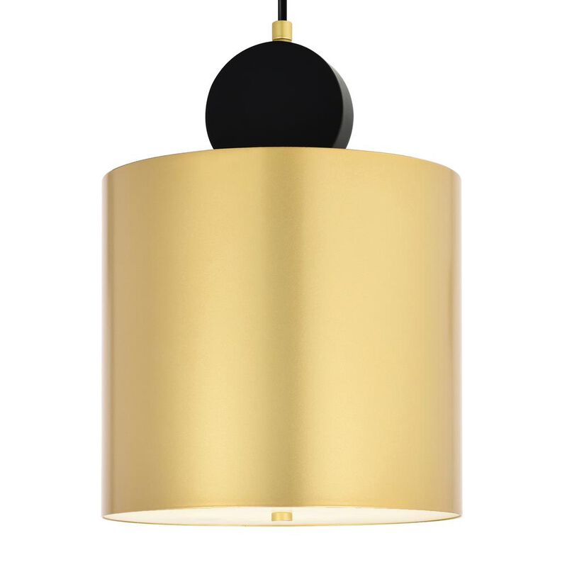 CWI Lighting Saleen LED Mini Pendant With Sun Gold & Black Finish