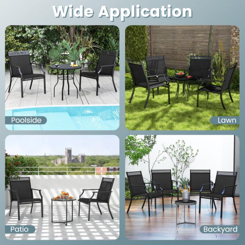 Hivvago Patio Chairs Set of 2 with All Weather Breathable Fabric