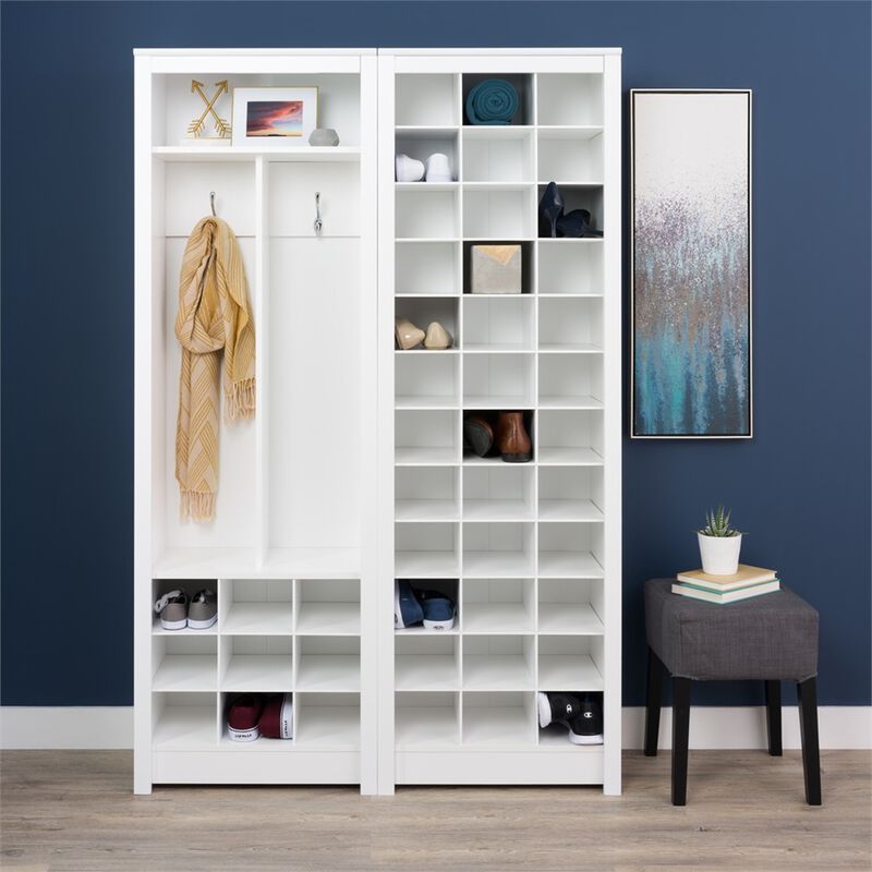 Prepac Space-Saving Shoe Storage Cabinet, White