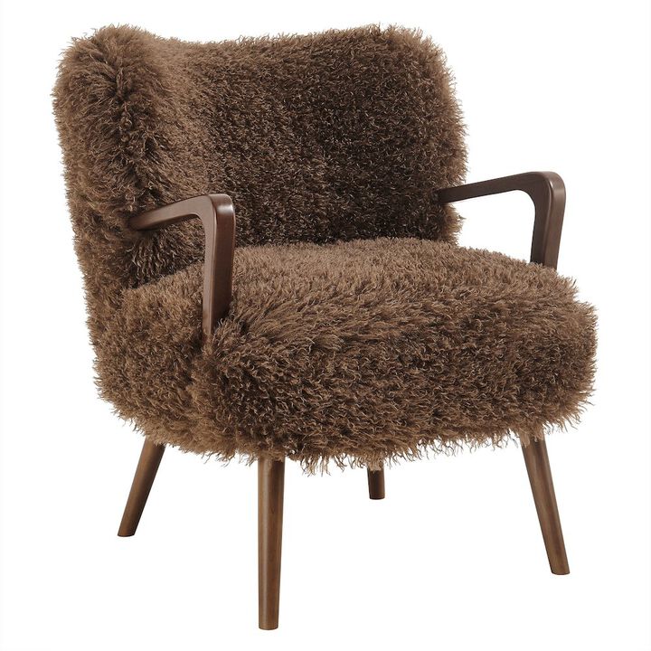 Zerra Faux Shearling Accent Armchair