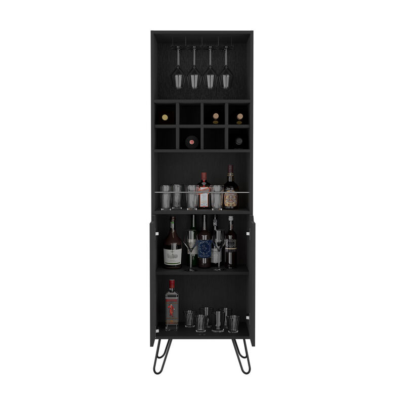 H Bar Cabinet Silhill, Living Room, Black