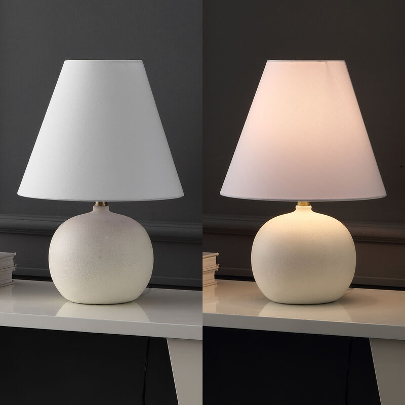 Asher 18.25" Minimalist Scandinavian Resin/Iron Gourd LED Table Lamp