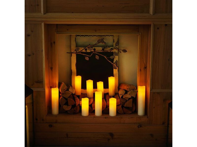 Flameless Candles Battery Operated LED Pillar Candles image number 4