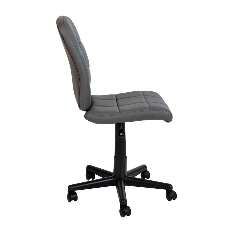 Clayton Mid-Back Quilted Vinyl Swivel Task Office Chair image number 7