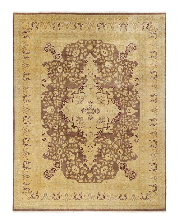 Mogul, One-of-a-Kind Hand-Knotted Area Rug  - Brown, 9' 2" x 11' 9"