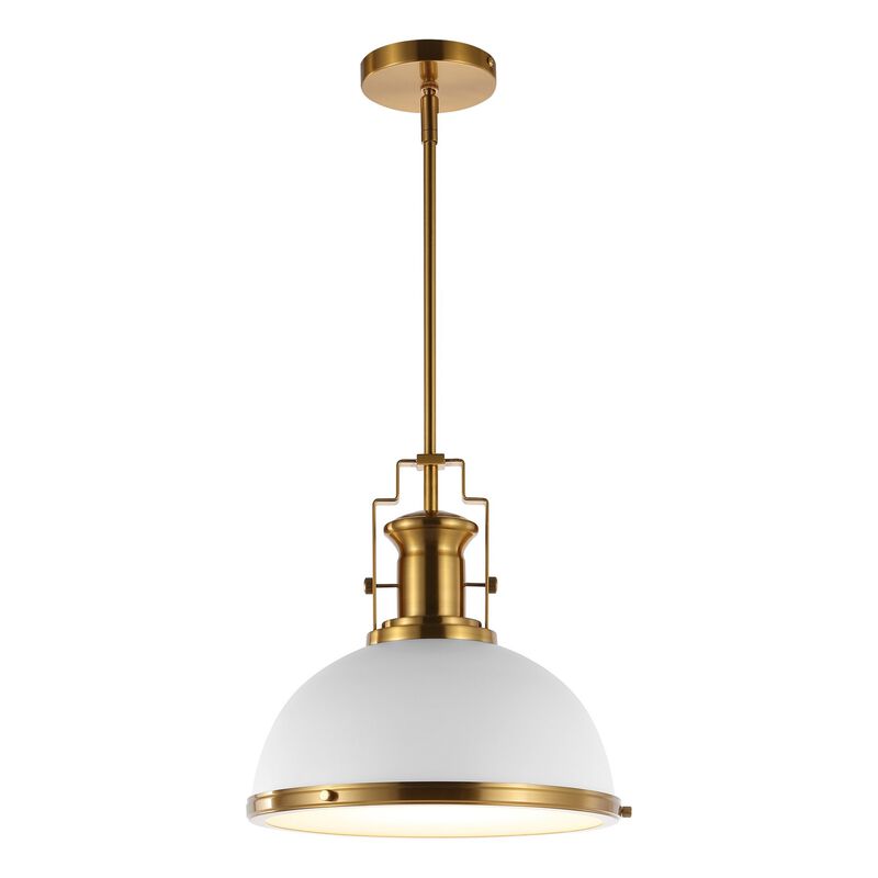 Homer Modern Industrial Iron LED Dome Pendant image number 0