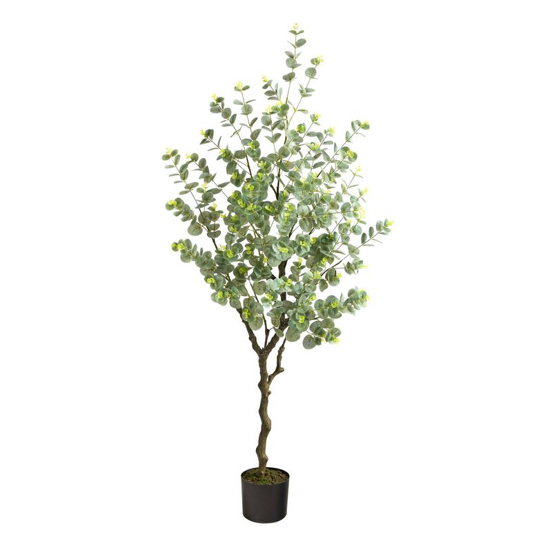 Nearly Natural 4.5-ft Eucalyptus Artificial Tree