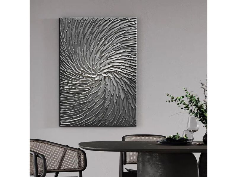 3D Abstract Oil Painting Wall Art Modern Textured Canvas Decor for Living Room image number 2