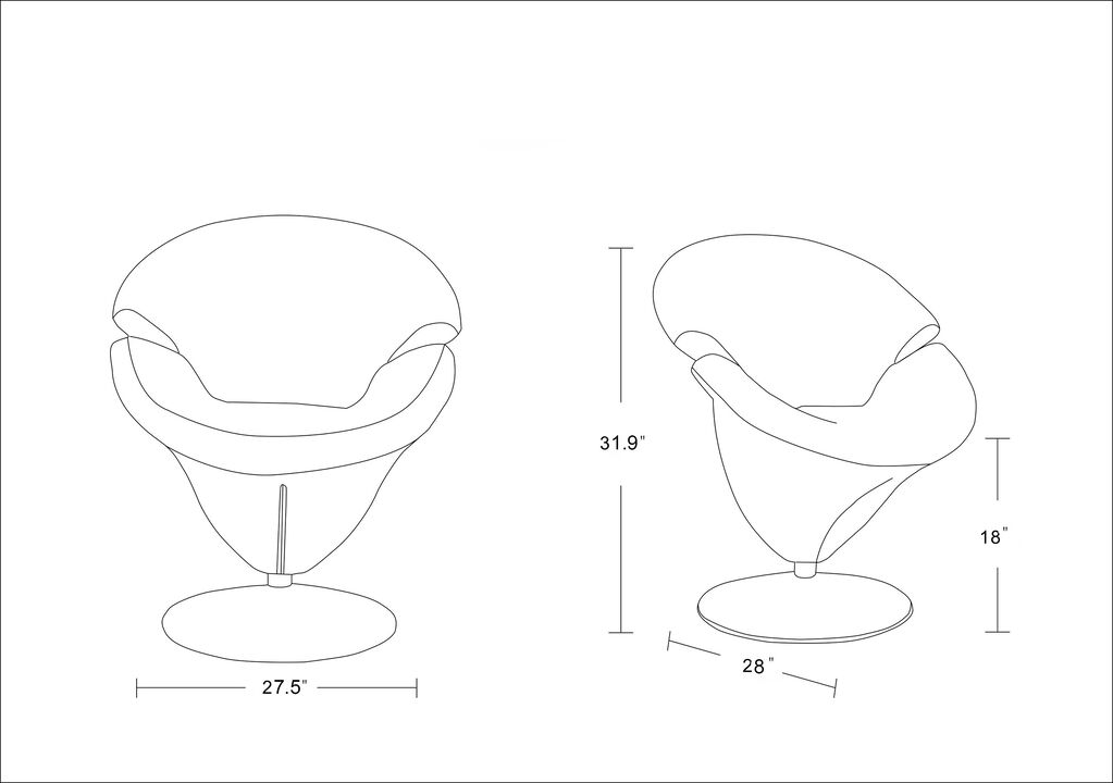 Tulip Yellow Swivel Accent Chair