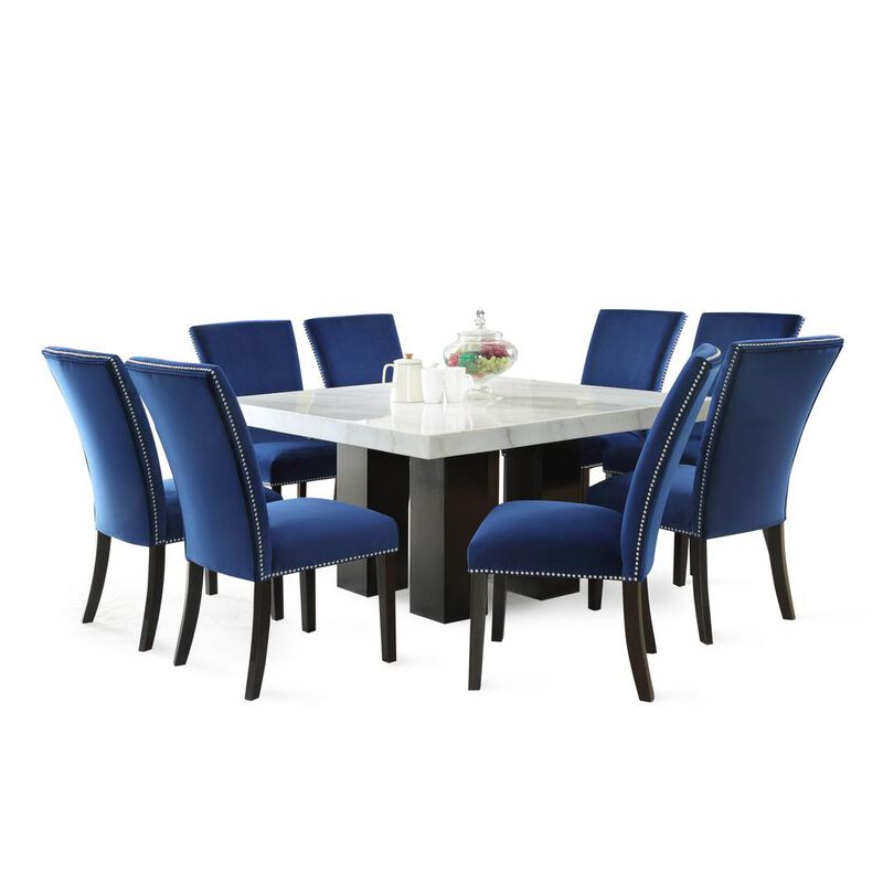 Camila Blue Velvet Dining Chair
