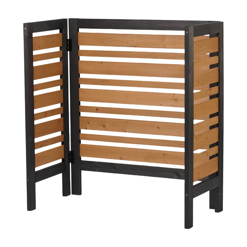3-Panel Outdoor Air Conditioner Fence Screen, Outside Wood Privacy Fence, 38" W x 42" H image number 3