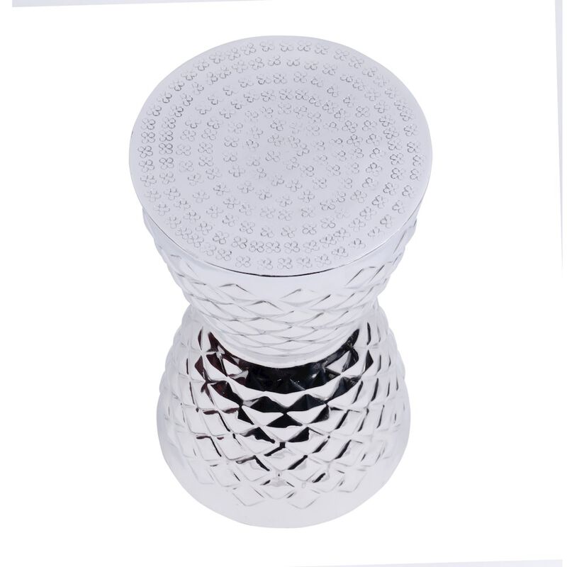 Butler Specialty Hudson Drum End Table, Silver