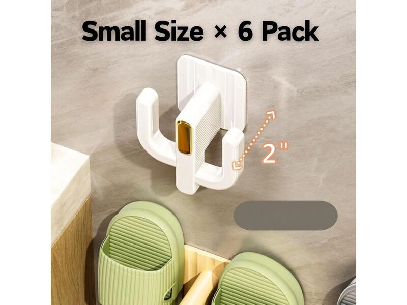 Shoe Organizer 6 Pack Wall Mounted Rack Hanging Shelf Sticky image number 2
