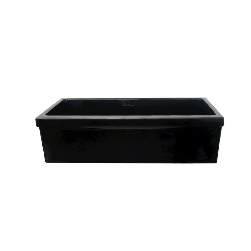 Whitehaus Farmhaus Fireclay Quatro Alcove Large Reversible Sink with Decorative 2 ½ Lip on One Side and 2 Lip on the Opposite Side