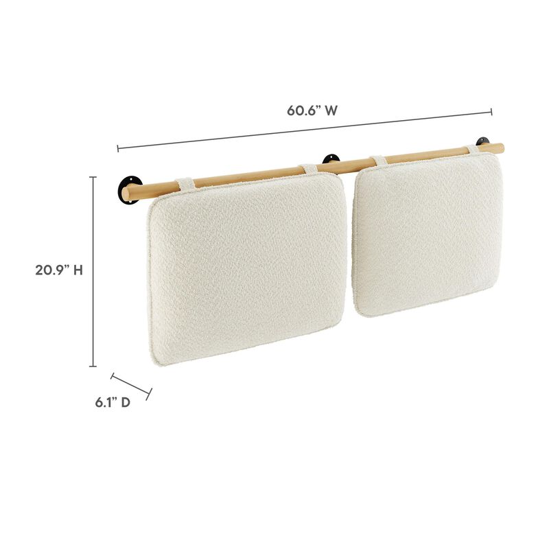 Anela Wall-Mounted Chenille Upholstered Queen Headboard image number 2