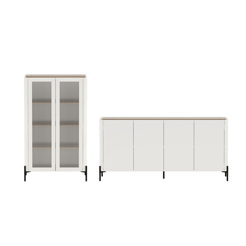 Abbey Beige D&eacute;cor Cabinet and Sideboard Set image number 0