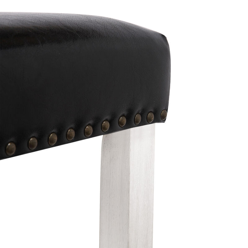 WestinTrends 29" Upholstered Backless Saddle Seat Bar Stool