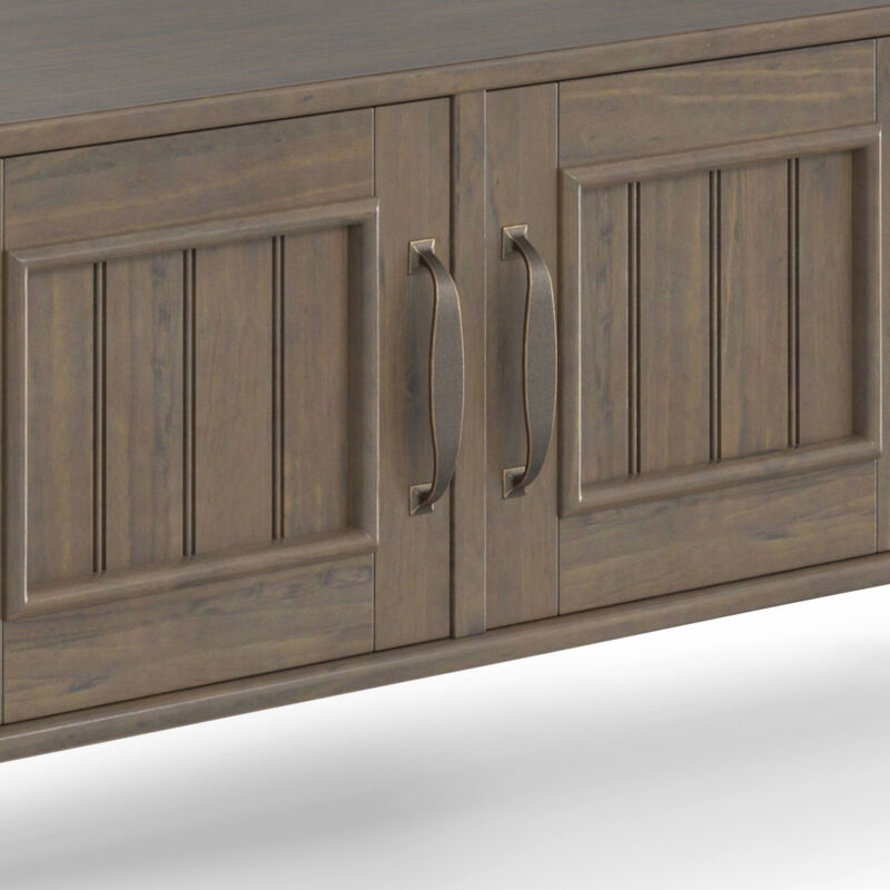 Lev SOLID WOOD 48 inch Wide Contemporary Console Table in Smoky Brown