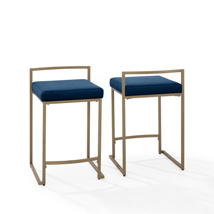 Harlowe 2-Piece Counter Height Bar Stool Set