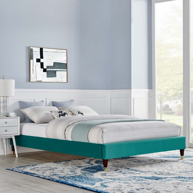 Modway - Harlow Full Performance Velvet Platform Bed Frame image number 1