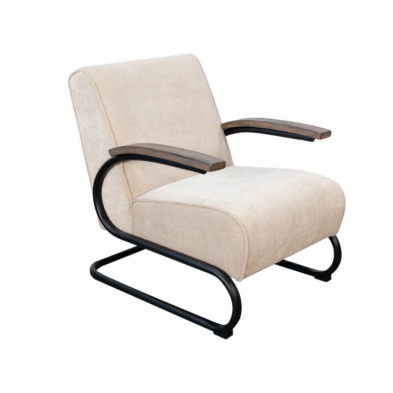 Sunny Designs Nash Modern Industrial Accent Chair with Metal Frame image number 0