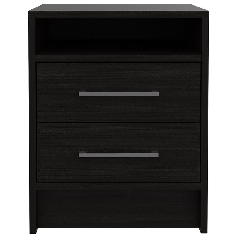 Bedroom Nightstand with 2 Drawers – Durable Wood Bedside Cabinet