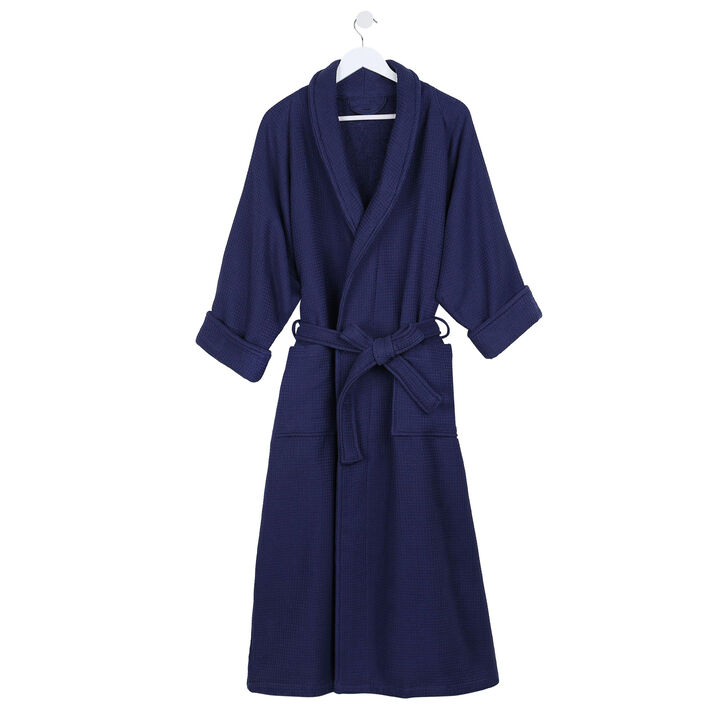 Cotton Waffle Weave Oversized Bathrobe for Men and Women Adults