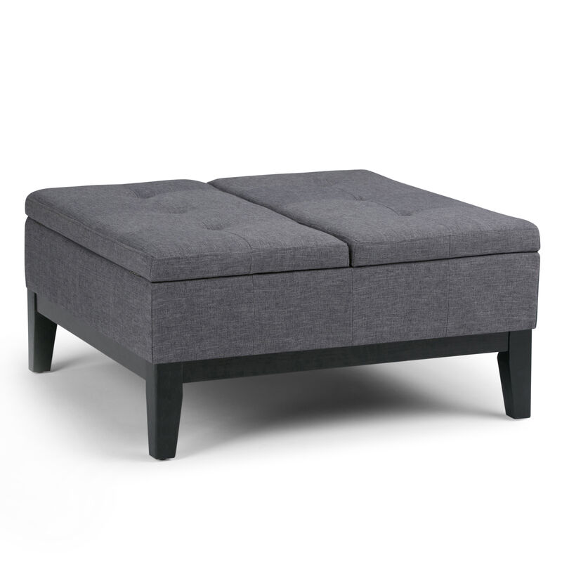 Simpli Home Dover Square Coffee Table Storage Ottoman image number 0