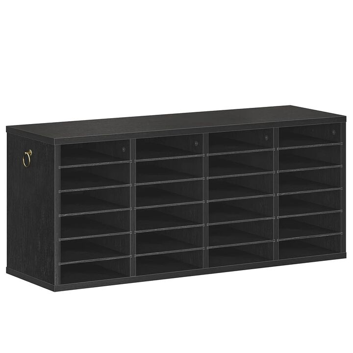 Wooden Document Sorter with 24 Compartments for Office and Classroom Use