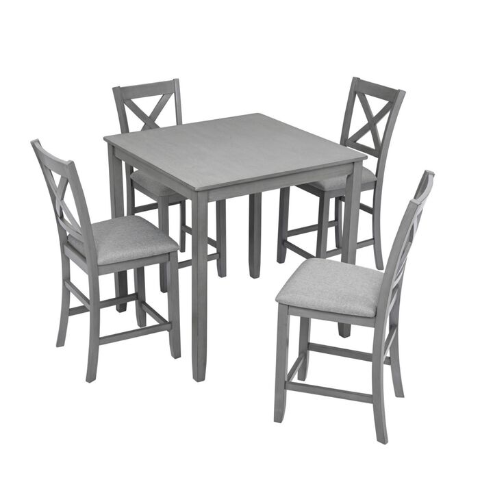 Wipnaf 5‑Piece Square Counter‑Height Dining Table Set